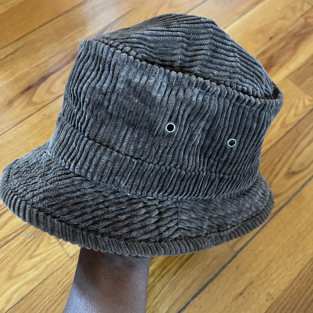 Women's Brown Corduroy Bucket Hat - Picture 2 of 3